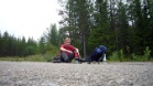 Pekonipastaa kahdelle Vuojärven varalaskupaikalla.