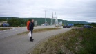 Vihdoin Utsjoki ja uimahallin jälkeen olo oli jo parempi. Norjakin olis kohtuu lähellä mutta Nuorgamiin enää vaivaiset 43km.