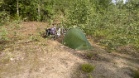 20110625075522  Telttapaikka vanhassa soramontussa.