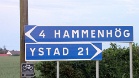 Kuvassa merkki joilla cykelspåretin koko 2400km reitti oli merkitty.