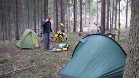 Retken ensimmäinen telttapaikka.