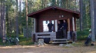 Rukalla tapasimme taas Jussin. Tarjolla oli saunaa, evästä ja runsaasti nesteytystä.
